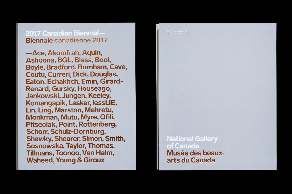 2017 Canadian Biennial front and back cover