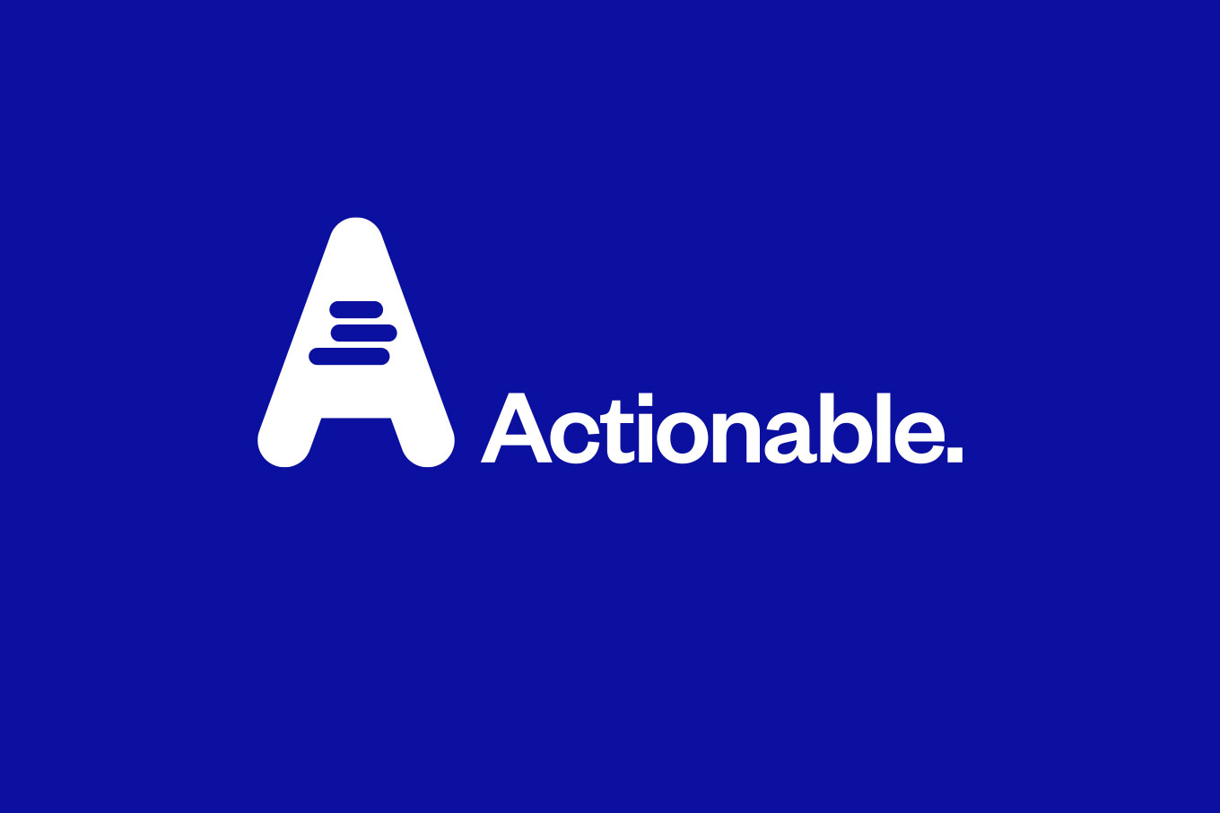 Actionable logo and wordmark