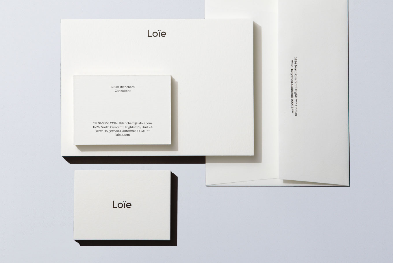 Loie stationery layout