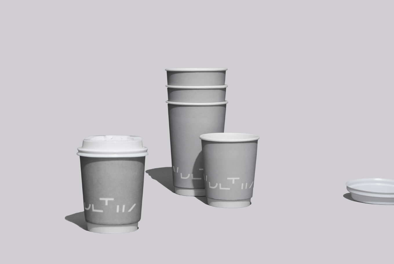 Coffee cups with WDLT117 branding